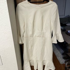 Black halo white dress